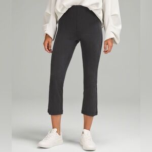 NWT Lululemon Ribbed Softstream Zip-Leg High Rise Cropped Pant 25” in Black